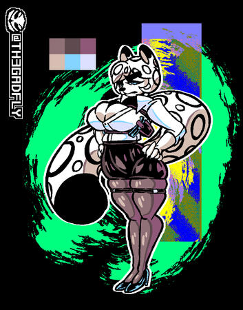 An adopt from TH3GADFLY. Natasha's a spy that will work for anyone, at a price. With a lack of pockets in her outfit, she stores her gadgets in her chest.