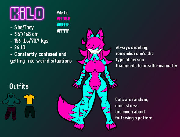 My old sona that I now just use as another character. She has brain damage and constantly ends up in bizarre situations that she doesn't know how she gets into.